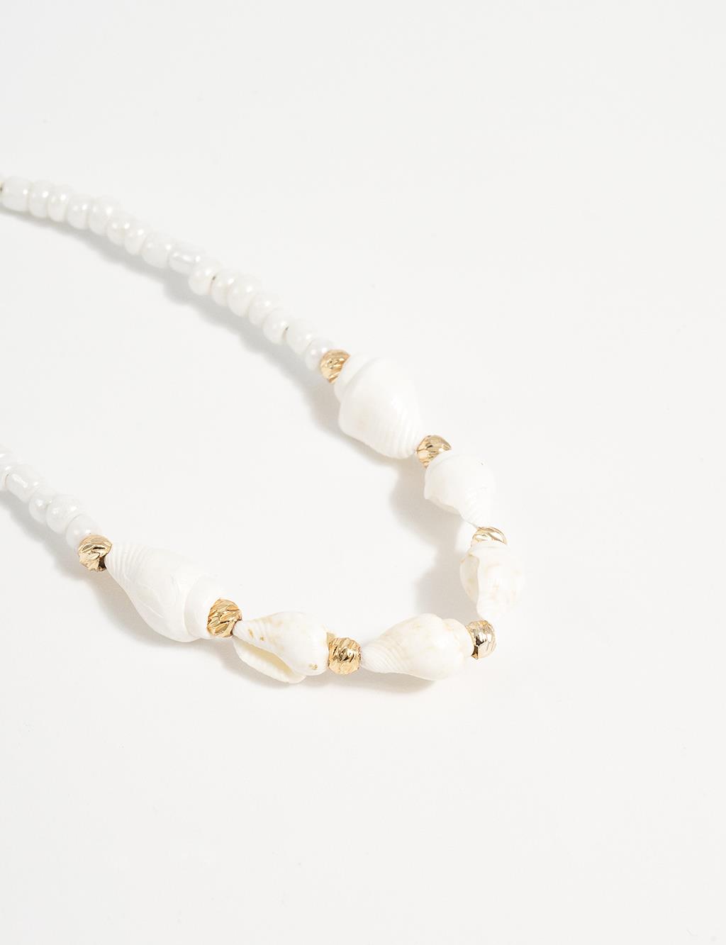 Multiple Shell Figured Anklet Gold