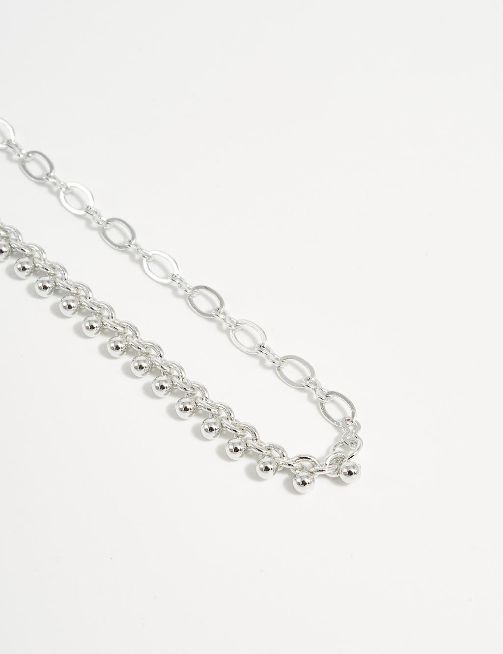 Double Look Anklet Silver