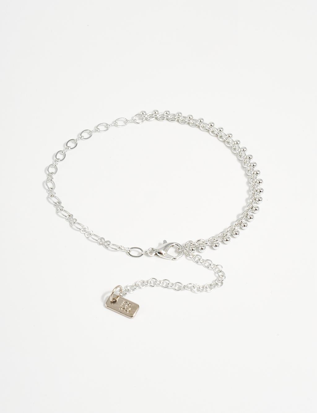 Double Look Anklet Silver