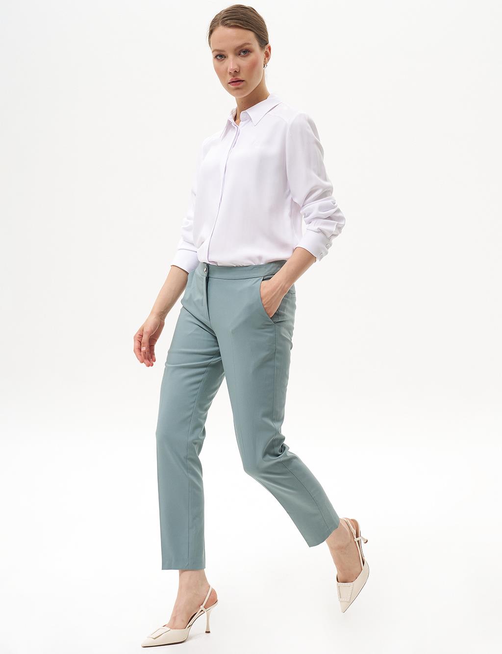 Basic Zipper Trousers Nefti