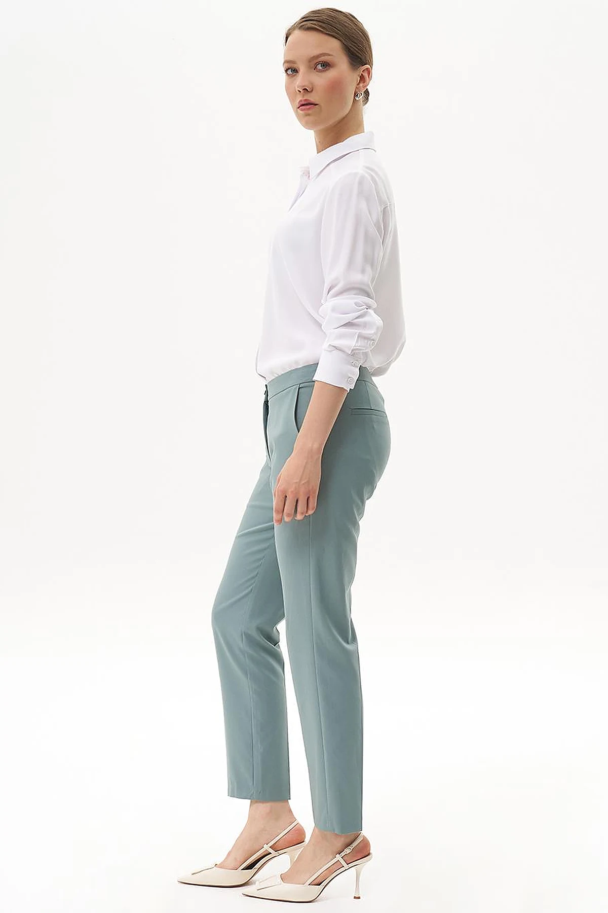 Basic Fermuarlı Pantolon Nefti 