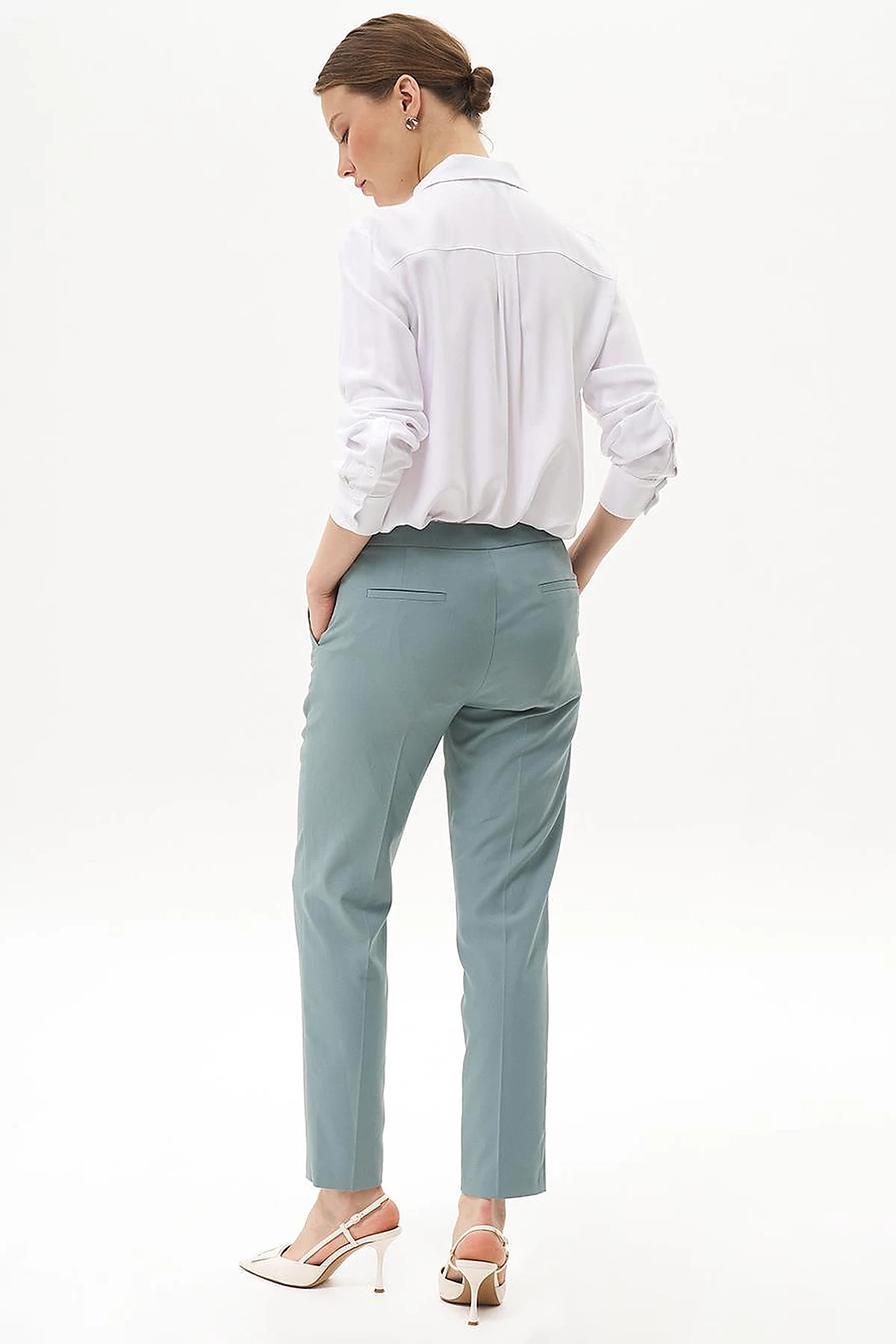 Basic Fermuarlı Pantolon Nefti 