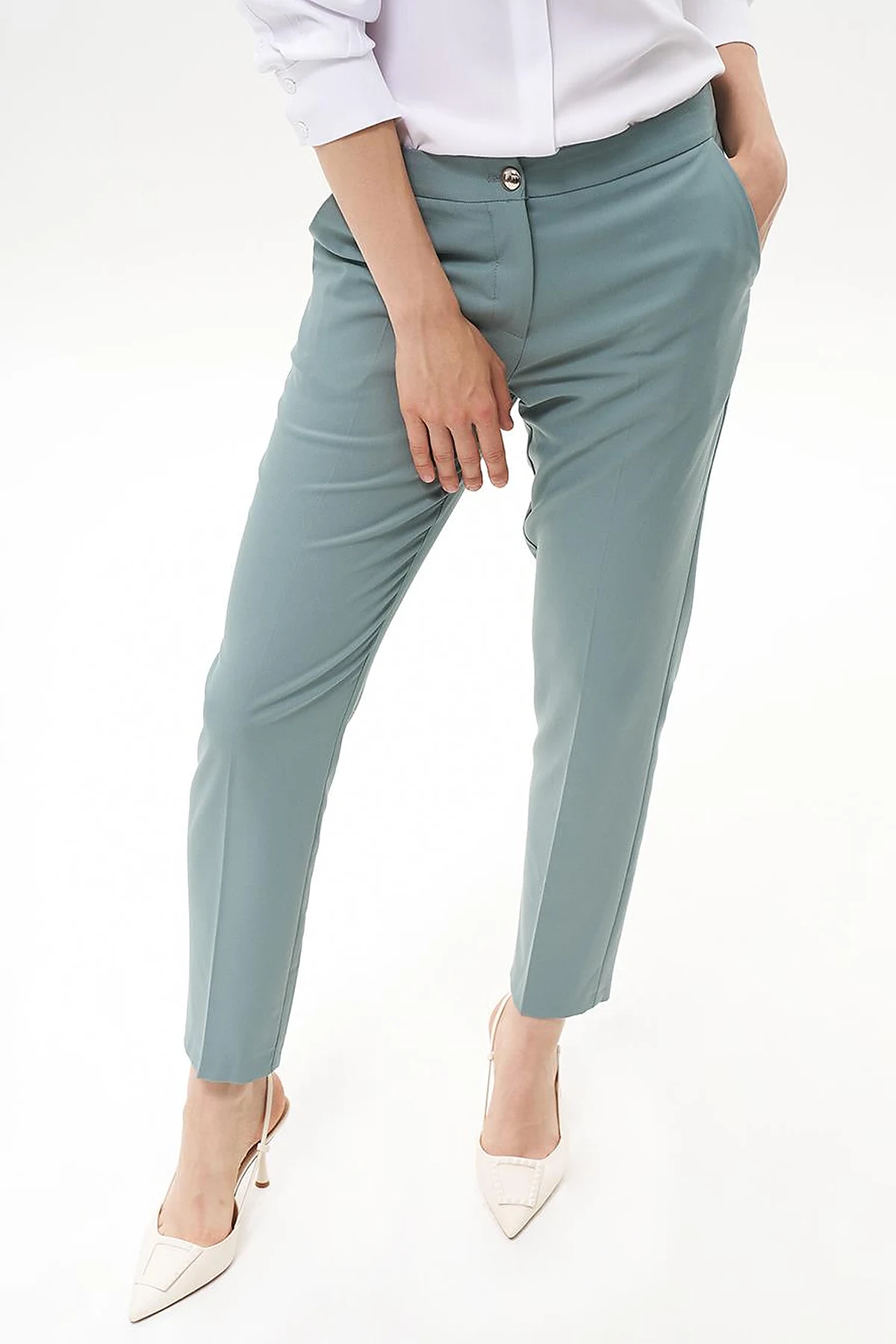 Basic Fermuarlı Pantolon Nefti 