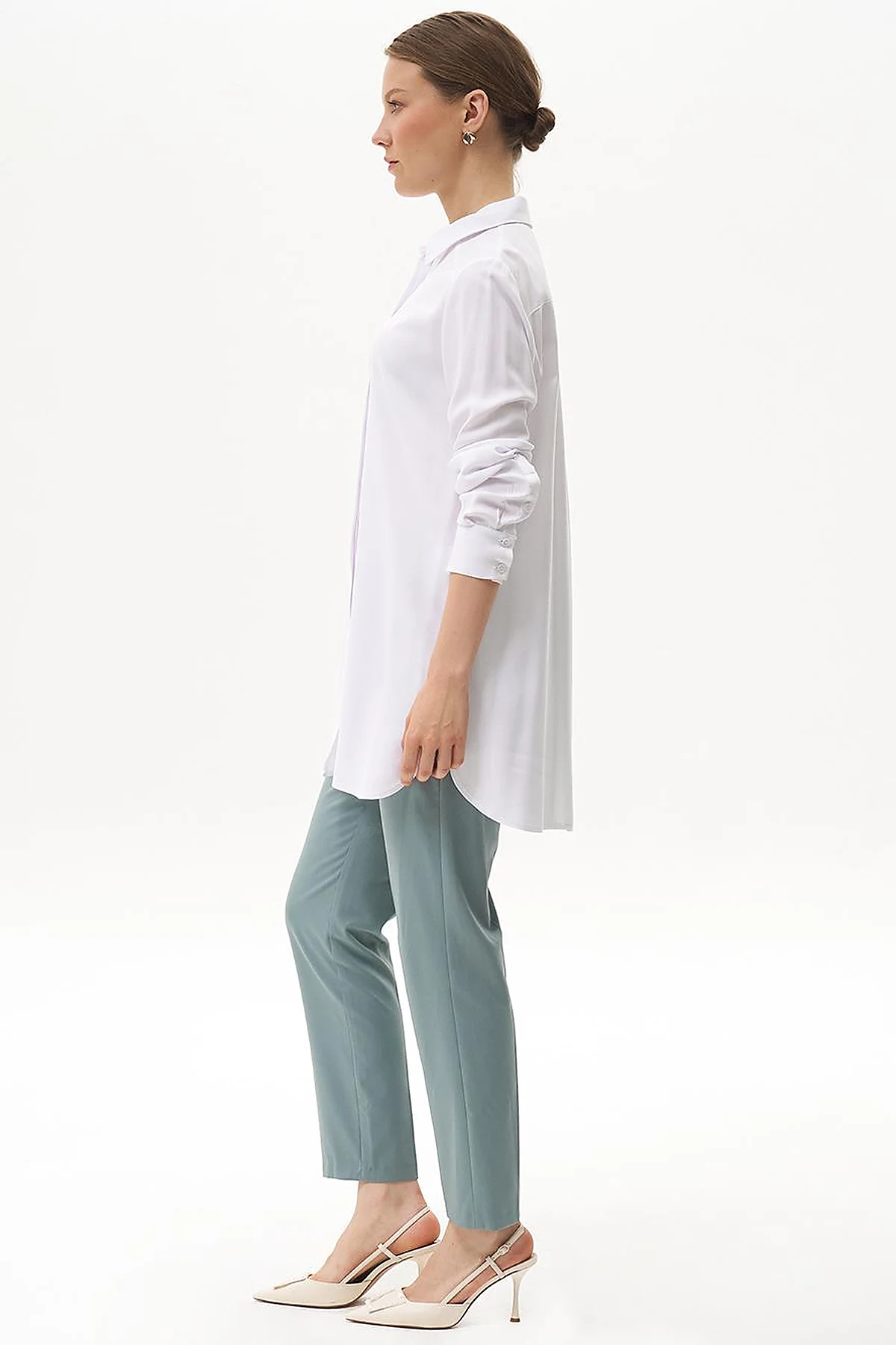 100% Viscose Basic Tunic Optical White