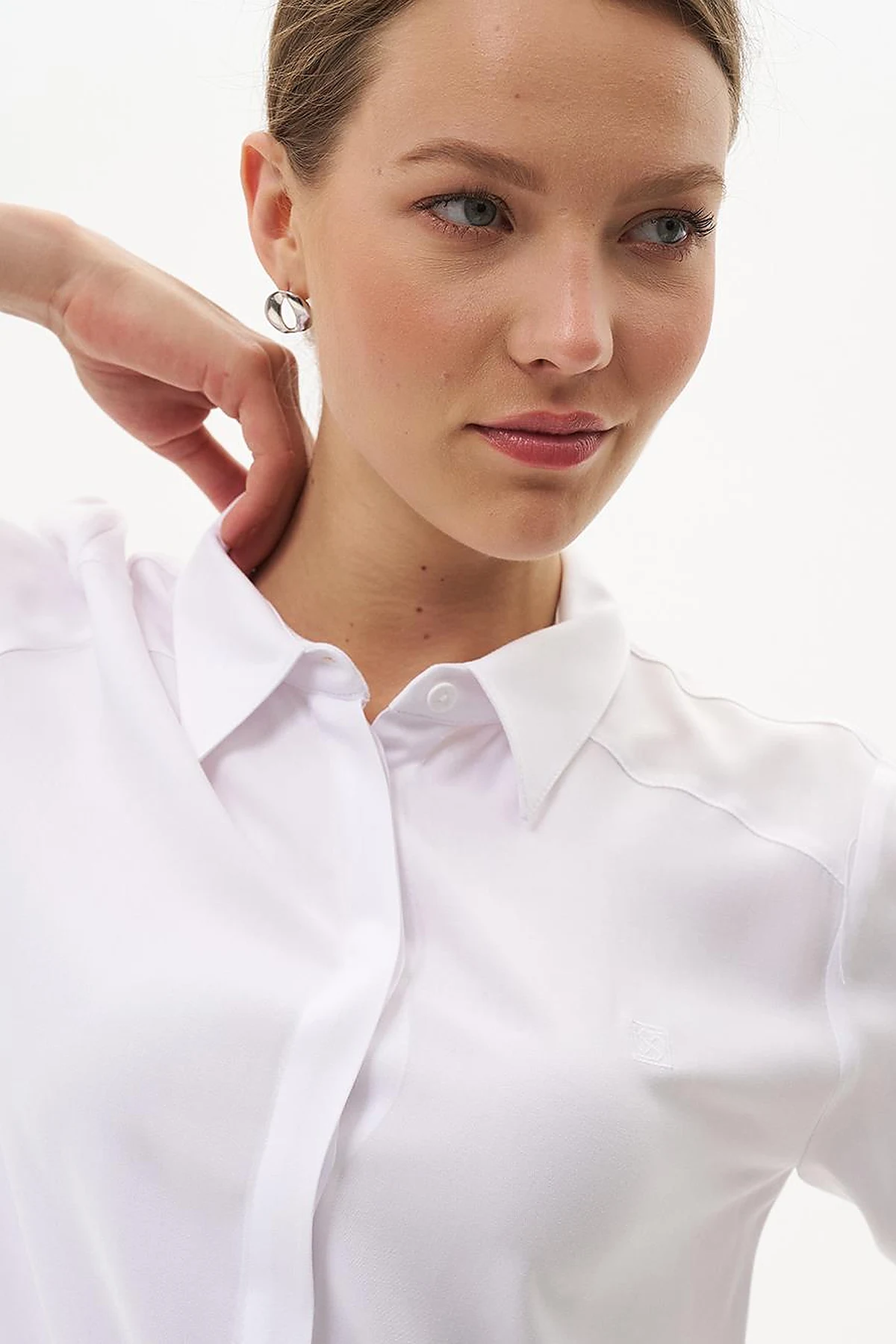 100% Viscose Basic Tunic Optical White