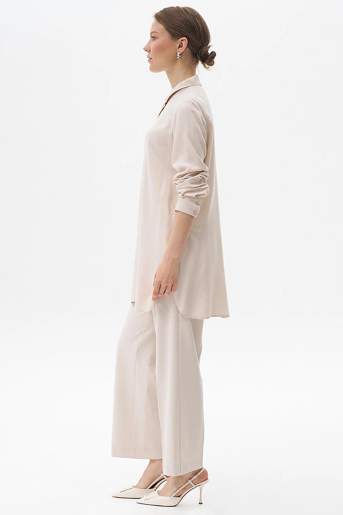 100% Viscose Basic Tunic Stone