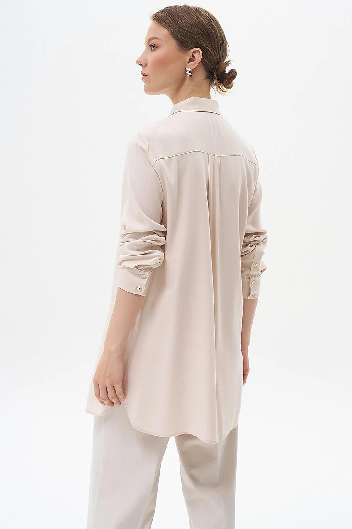 100% Viscose Basic Tunic Stone