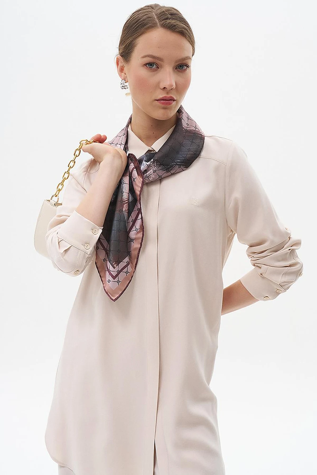 100% Viscose Basic Tunic Stone