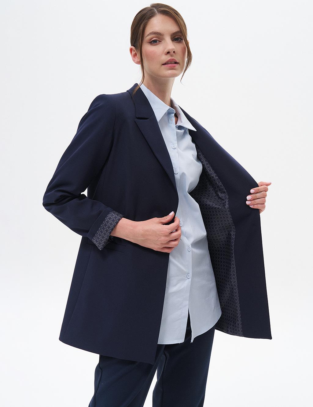 Basic Jacket with Flotilla Pocket Navy Blue