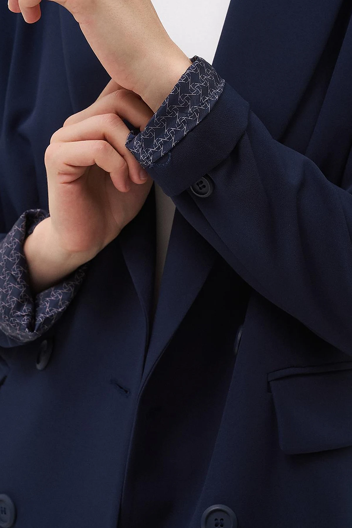 Basic Blazer Ceket Lacivert