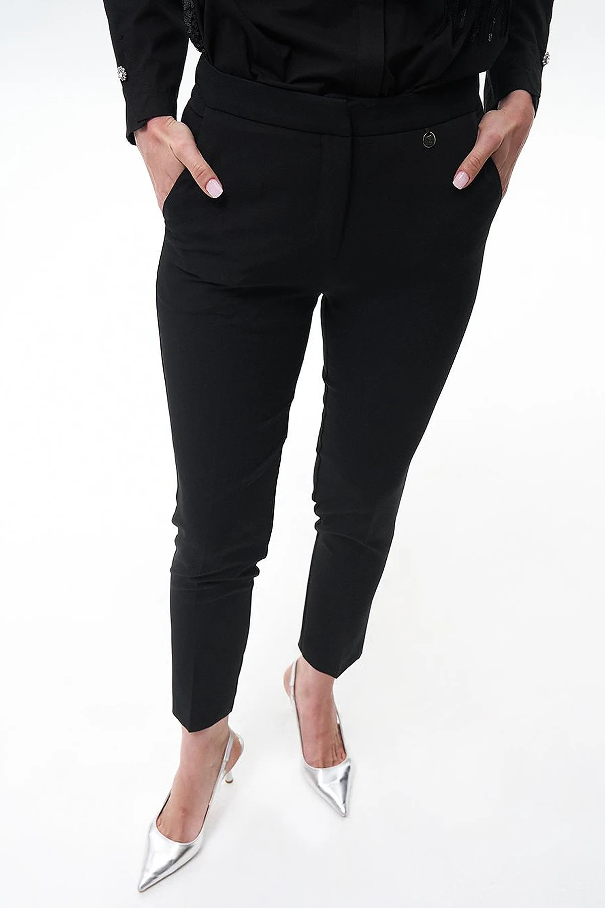 Skinny Fit Pants Black