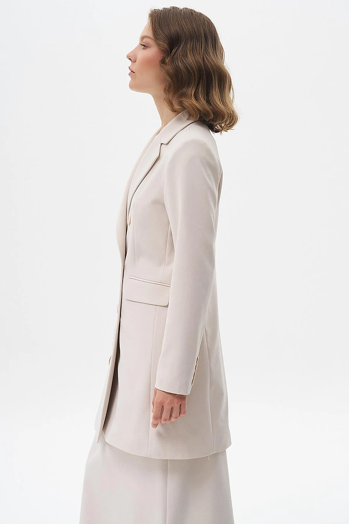 Basic Blazer Ceket Taş