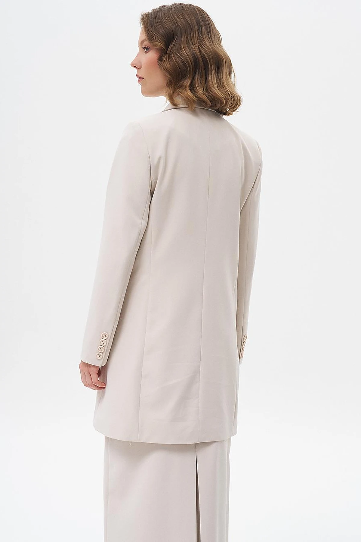 Basic Blazer Ceket Taş