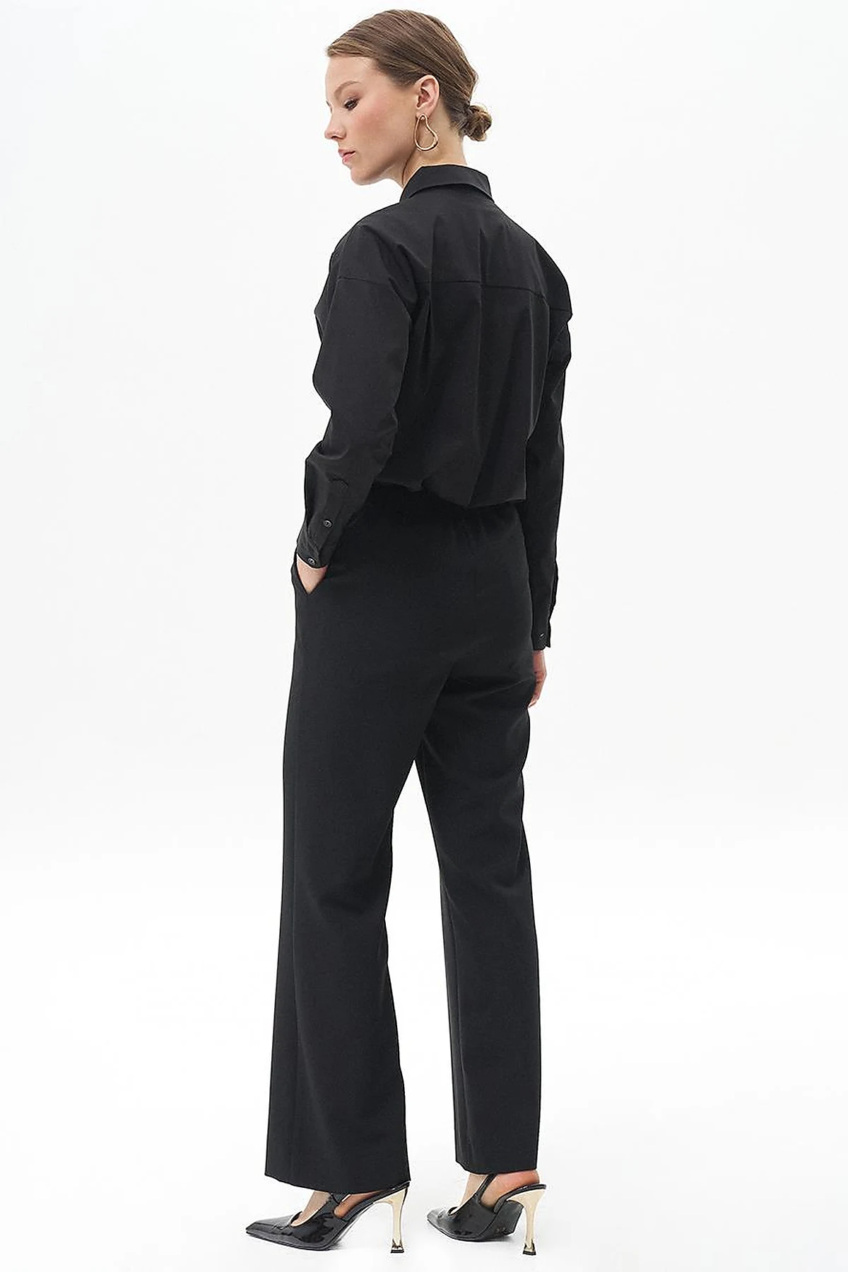 Beli Lastikli Basic Pantolon Siyah 