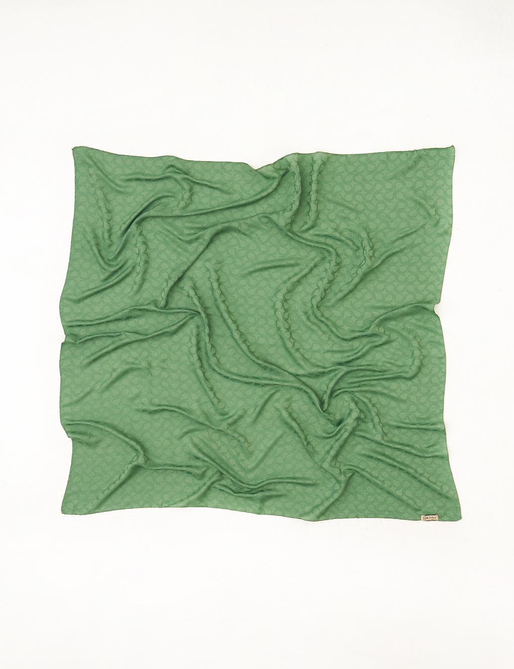 Spiral Patterned Scarf Green