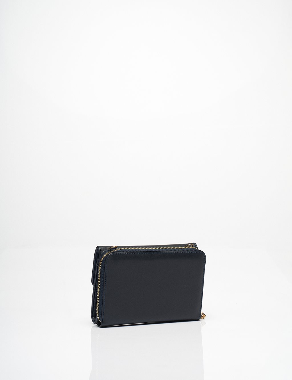 Faux Leather Wallet Bag Navy Blue