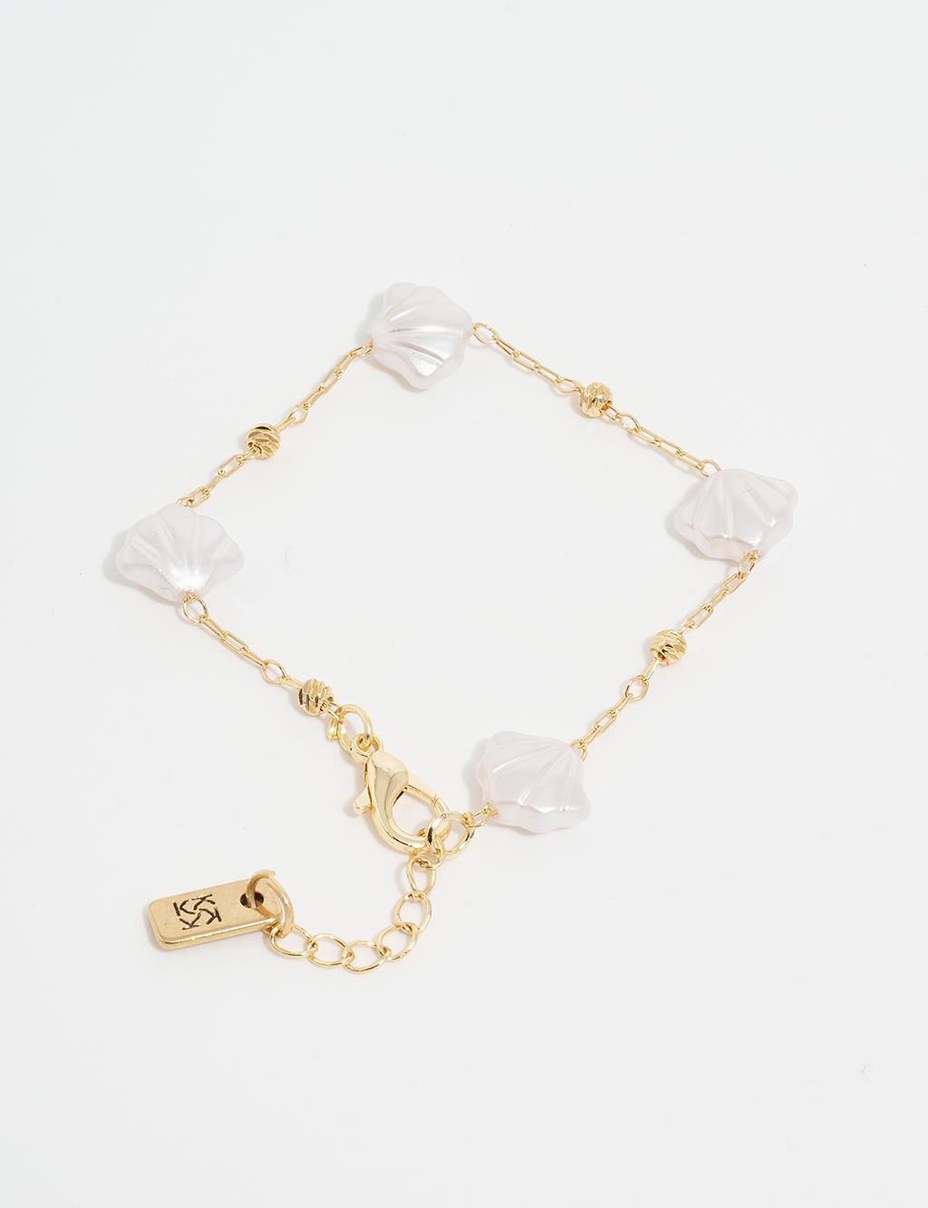 Oyster Shaped Bracelet Gold