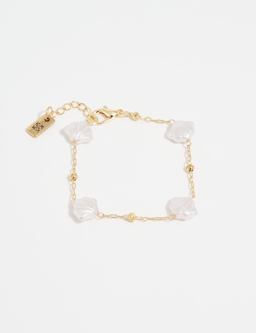 Oyster Shaped Bracelet Gold