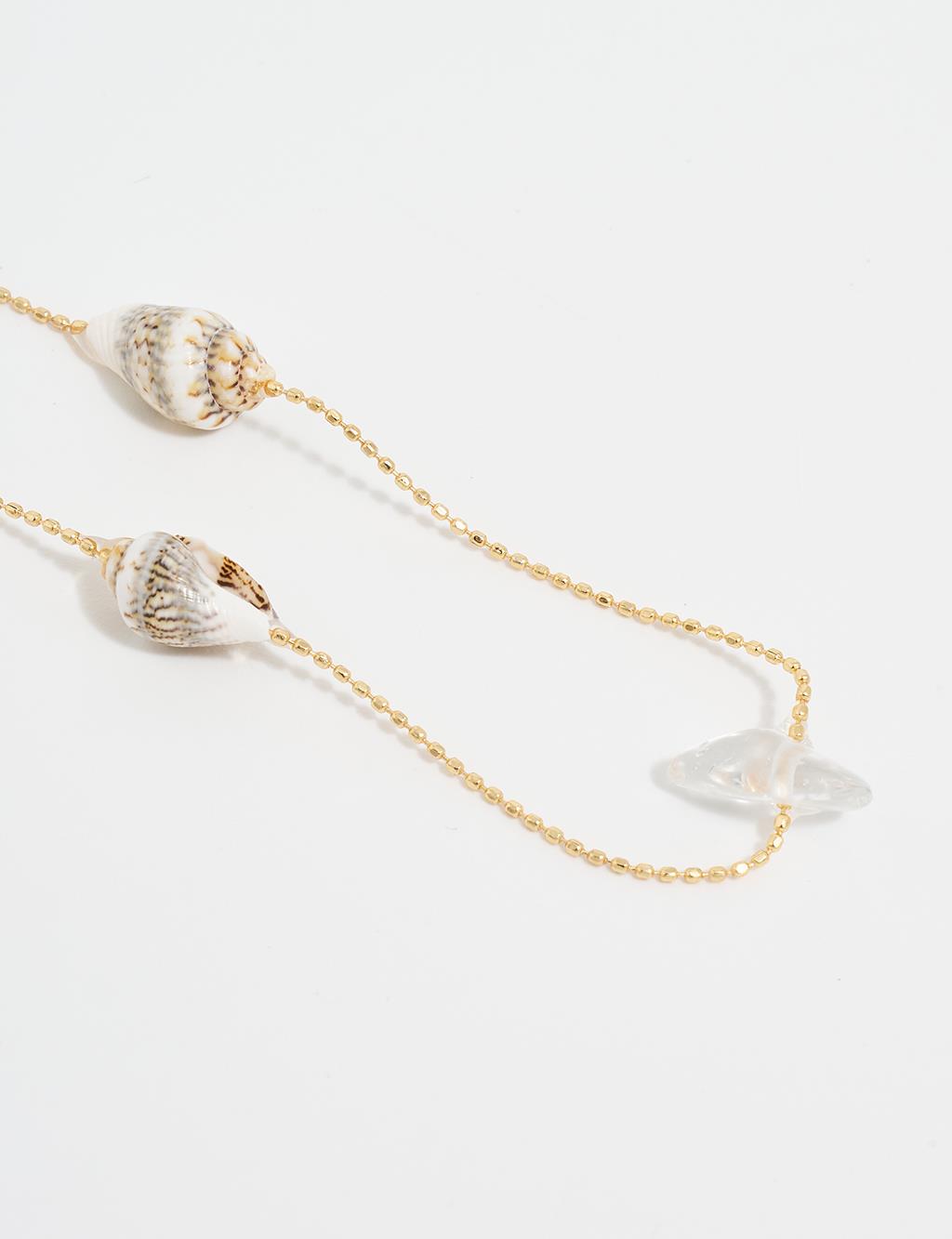 Multiple Seashell Necklace Optical White