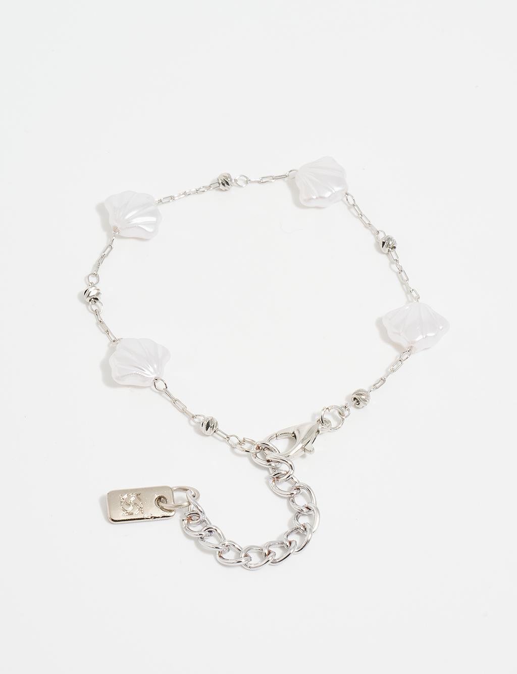 Oyster Shaped Bracelet Silver