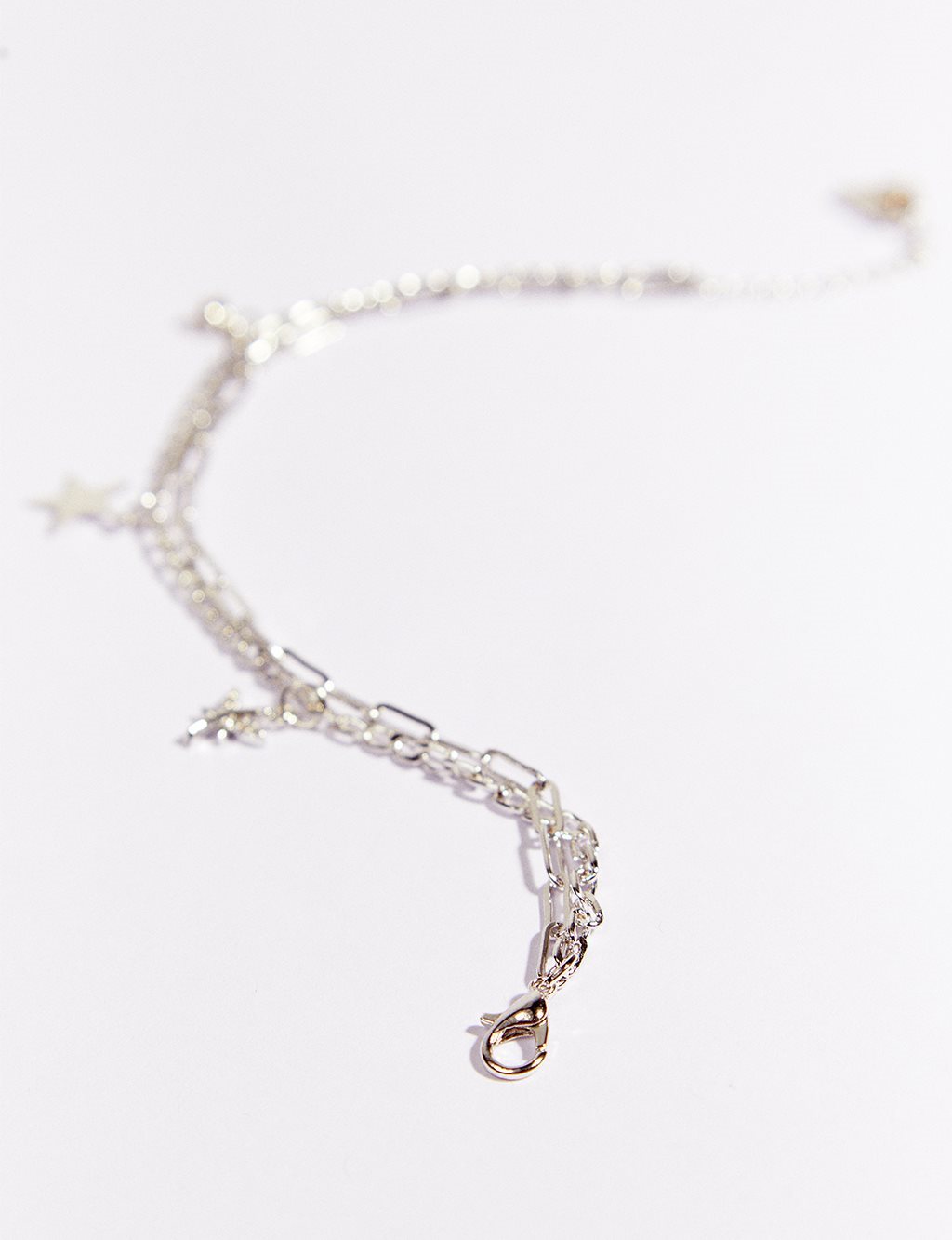 Star Figured Anklet Silver