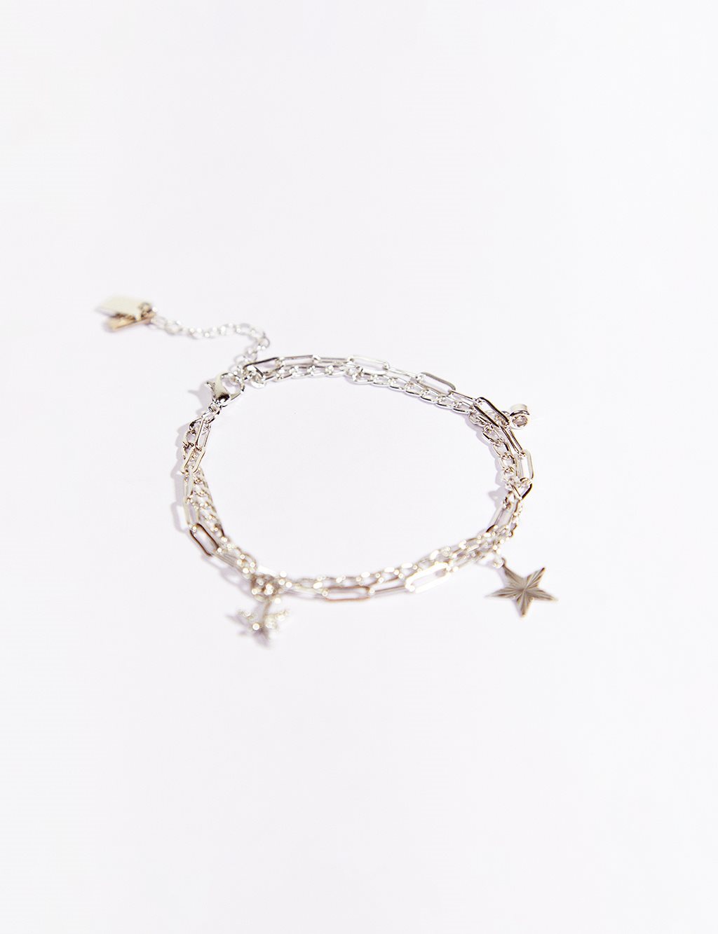 Star Figured Anklet Silver