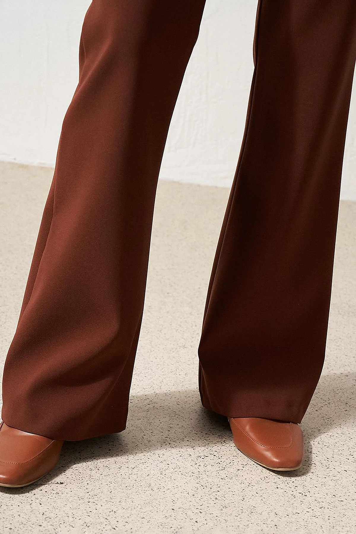 Flare Fit Trousers Brown
