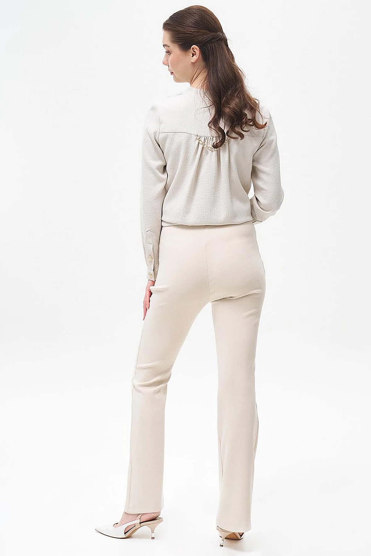 Flare Fit Trousers Cream