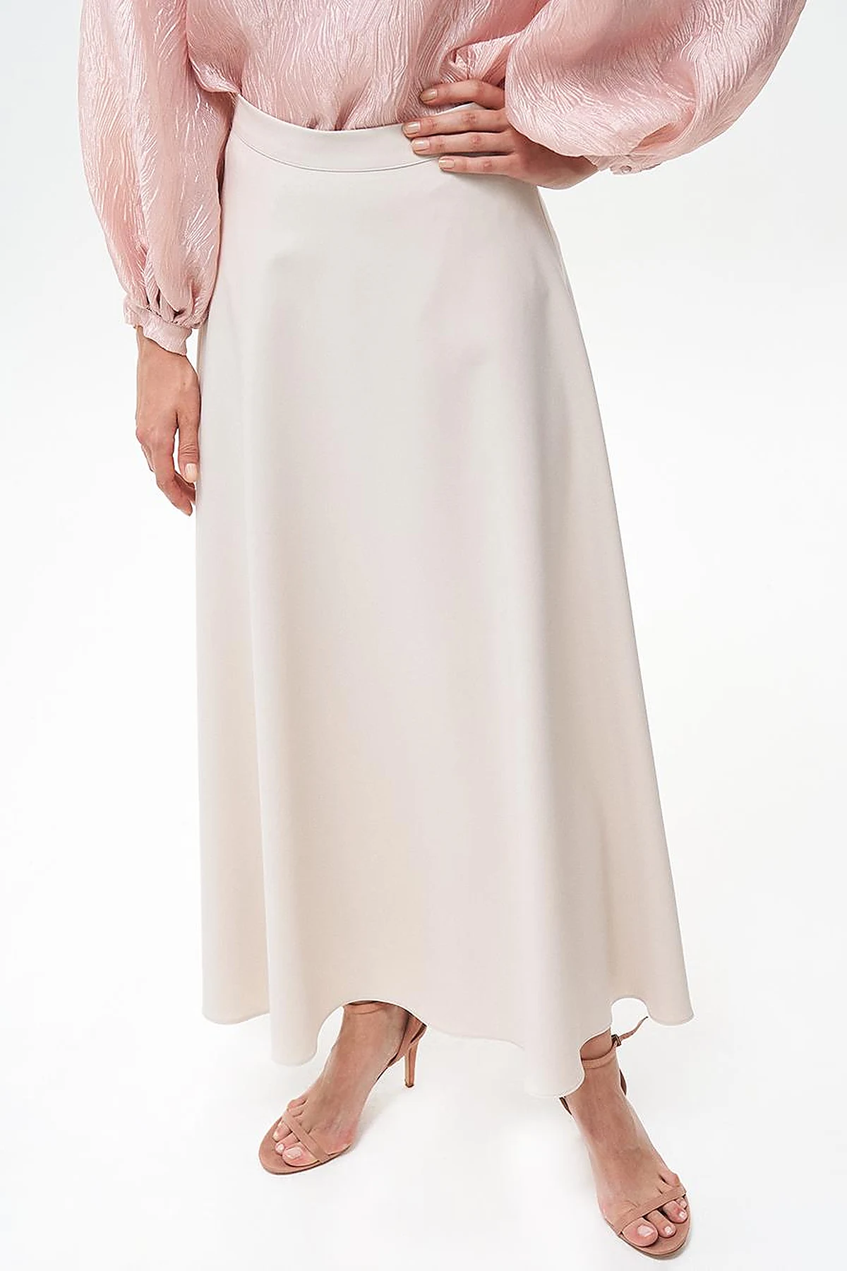 Basic Flared Skirt Stone