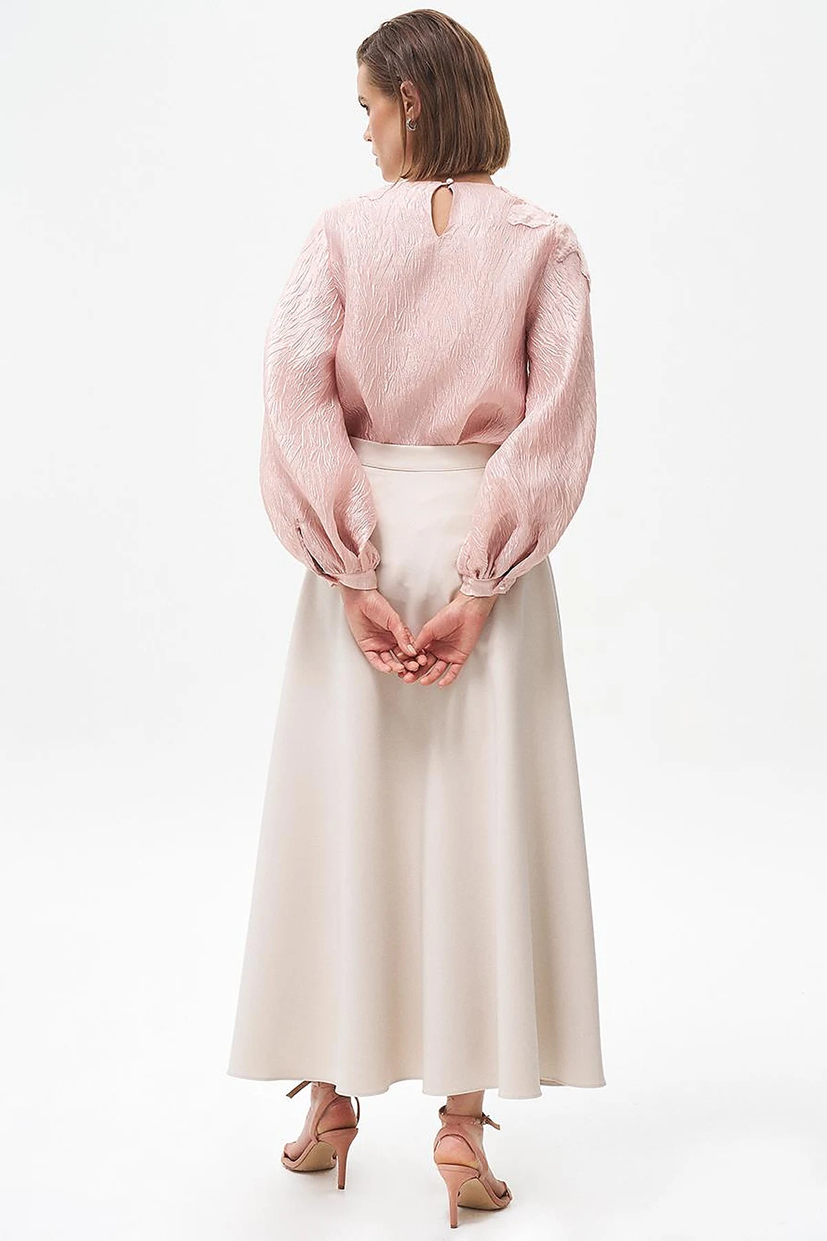 Basic Flared Skirt Stone
