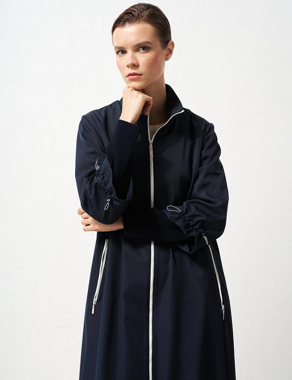 Double Look Zippered Wear and Go Dark Navy Blue