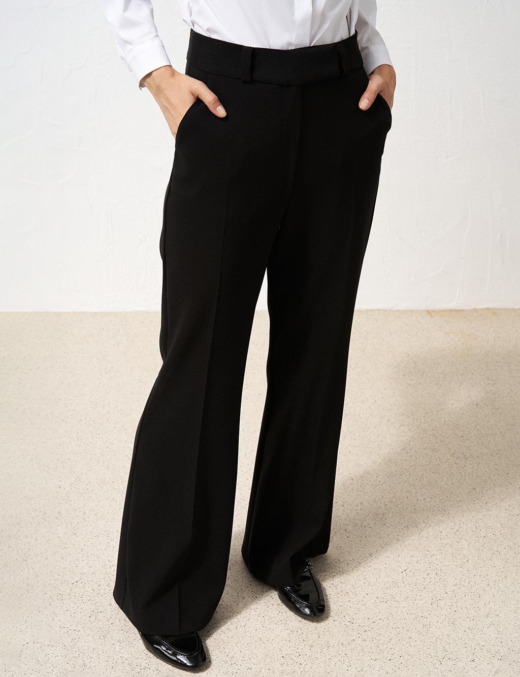 Flare Fit Pants Black