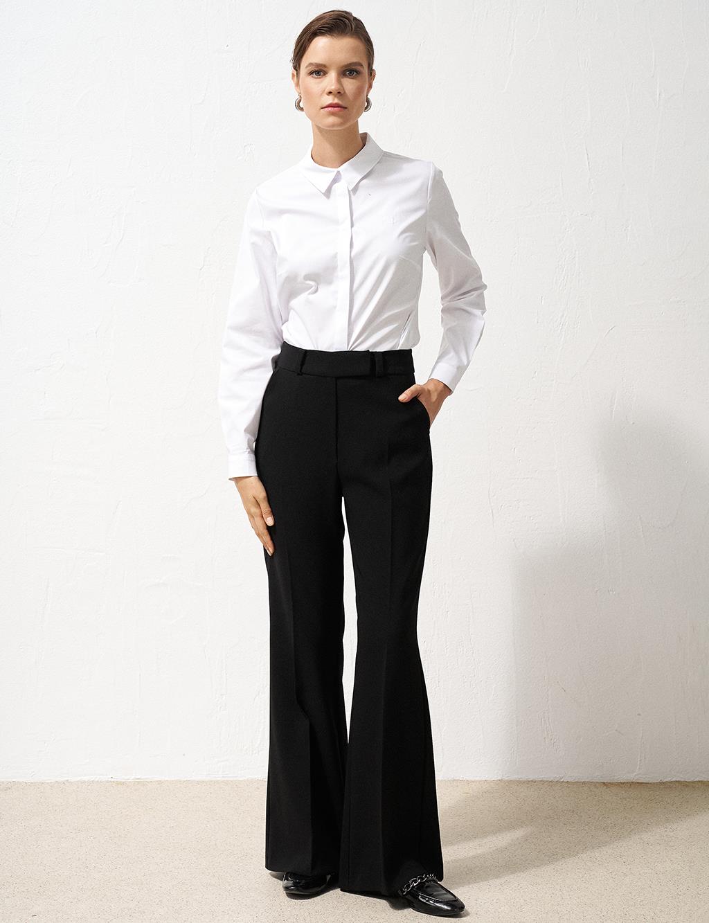 Flare Fit Pants Black