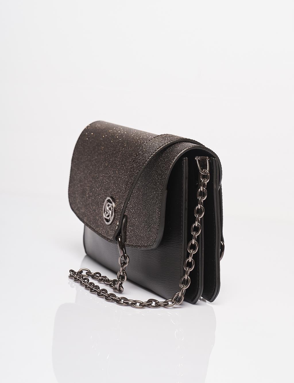 Covered Clutch Bag Anthracite