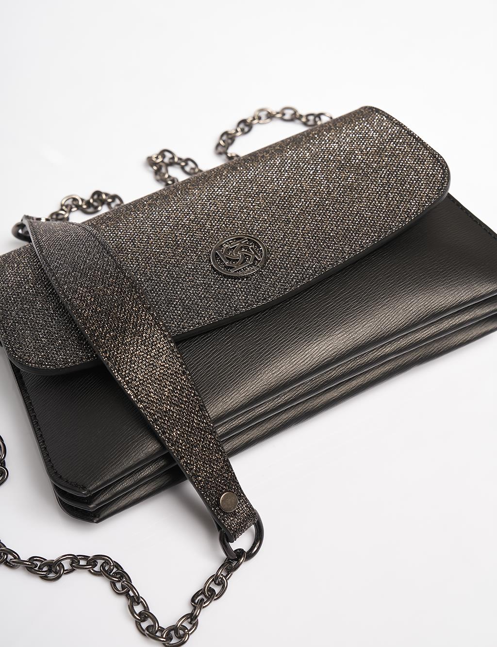 Covered Clutch Bag Anthracite