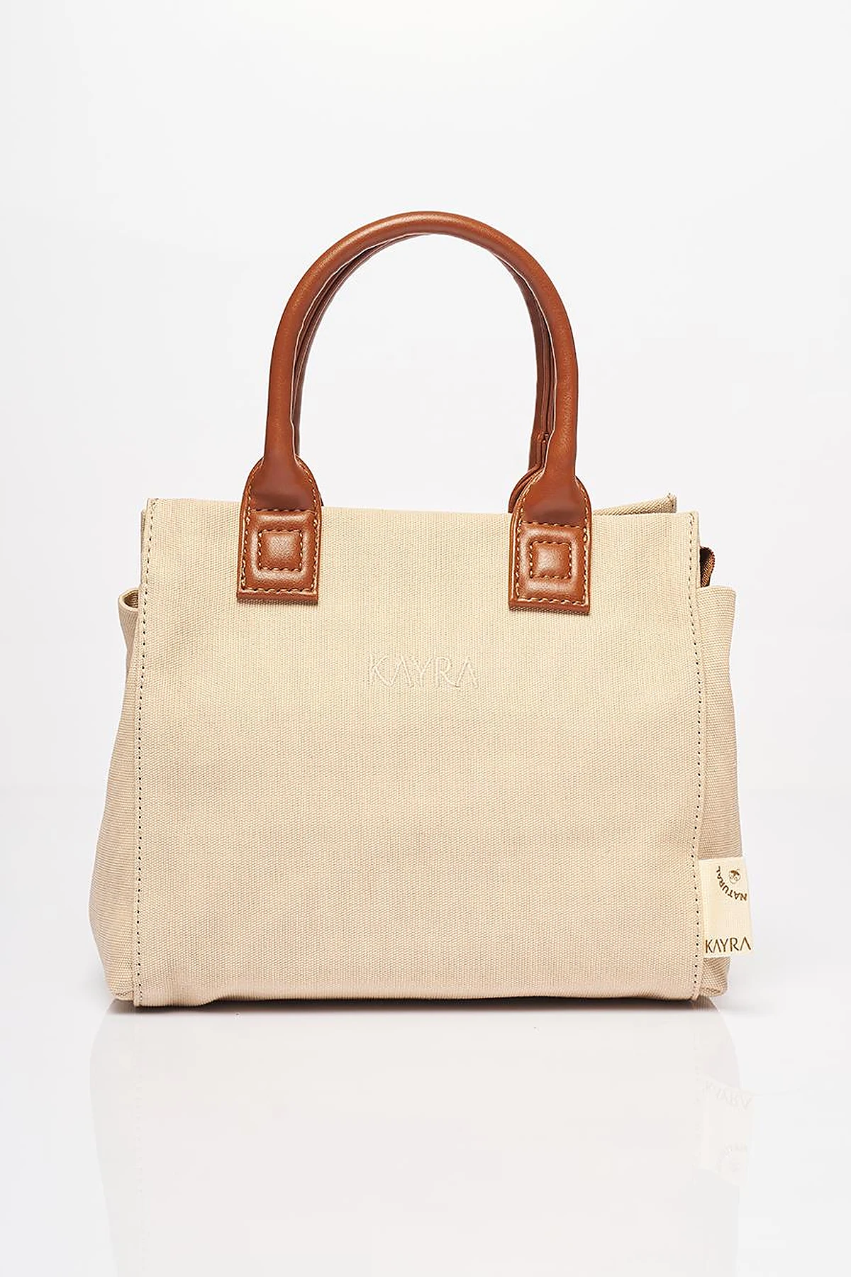 Kanvas Tote Çanta Bej-Camel