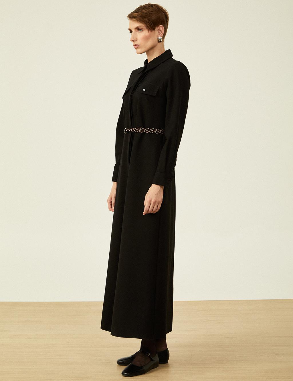 Belt Detailed Dress Black