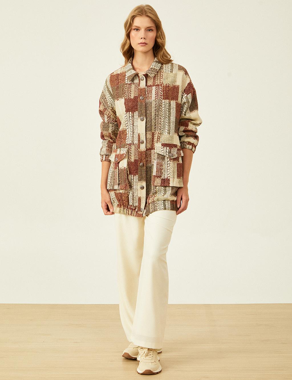 Dual Pocketed Jacket with Gathered Wrists Tile