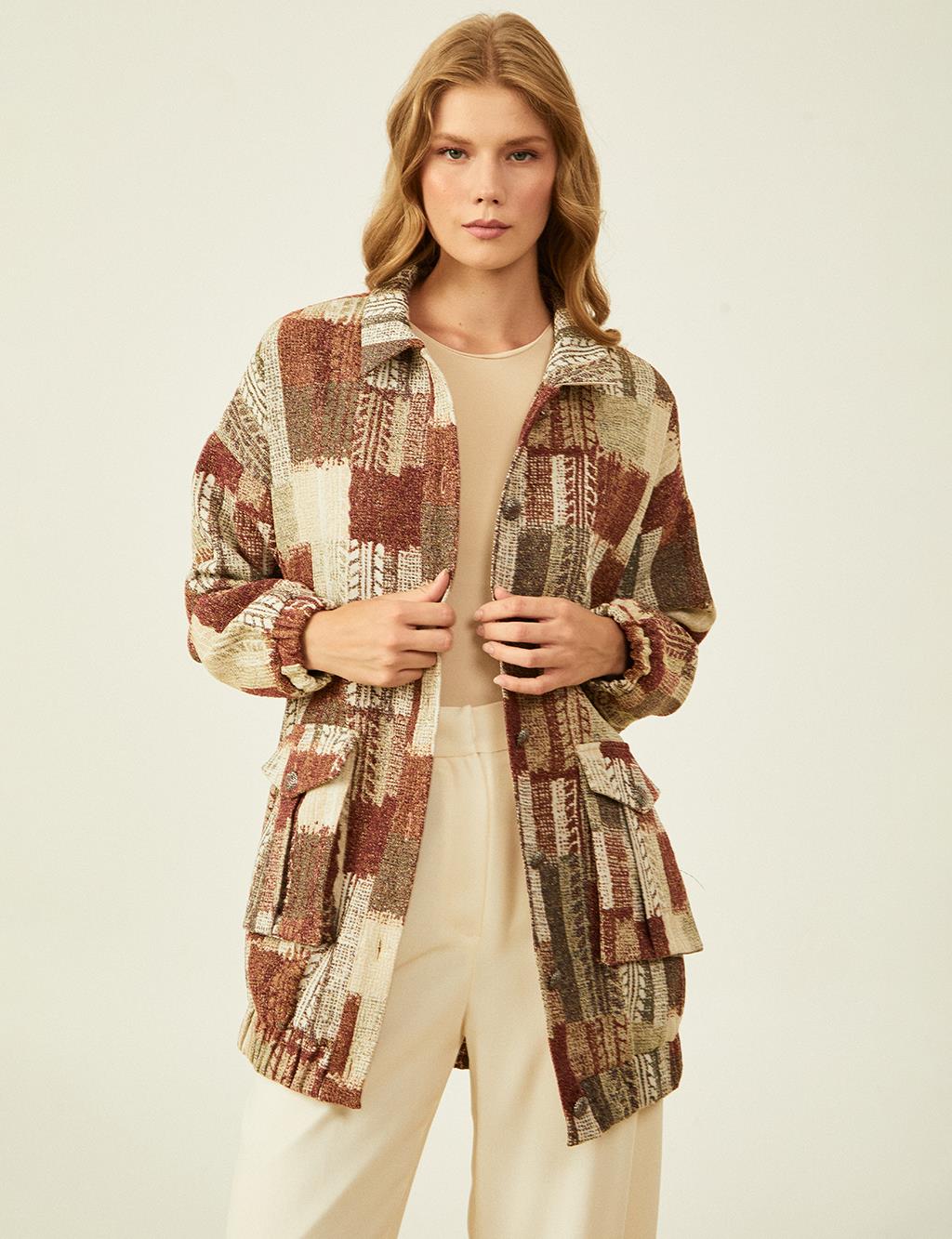 Dual Pocketed Jacket with Gathered Wrists Tile