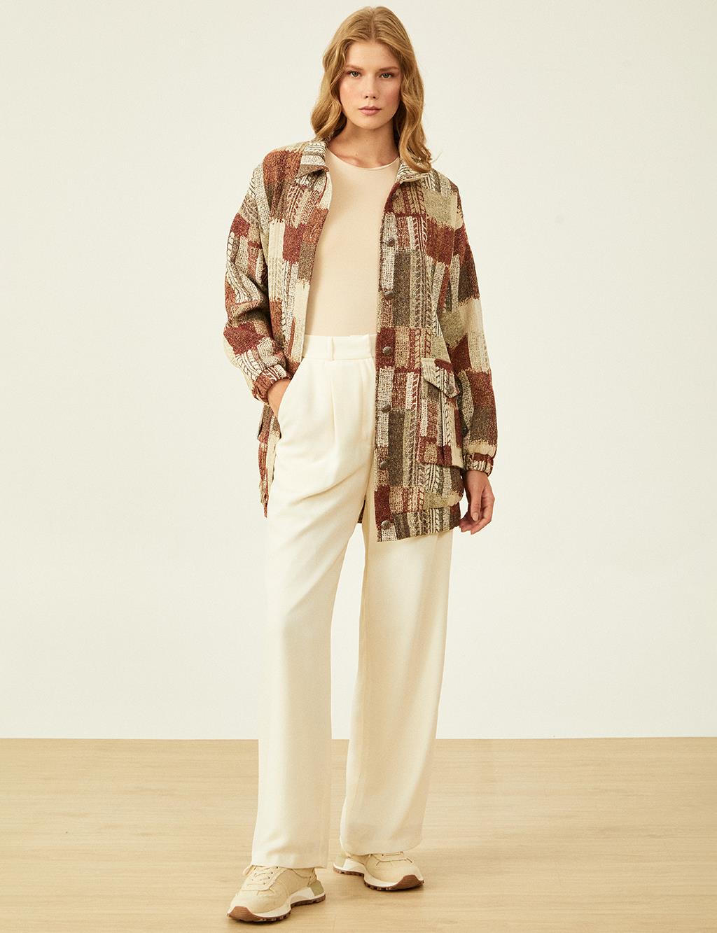 Dual Pocketed Jacket with Gathered Wrists Tile