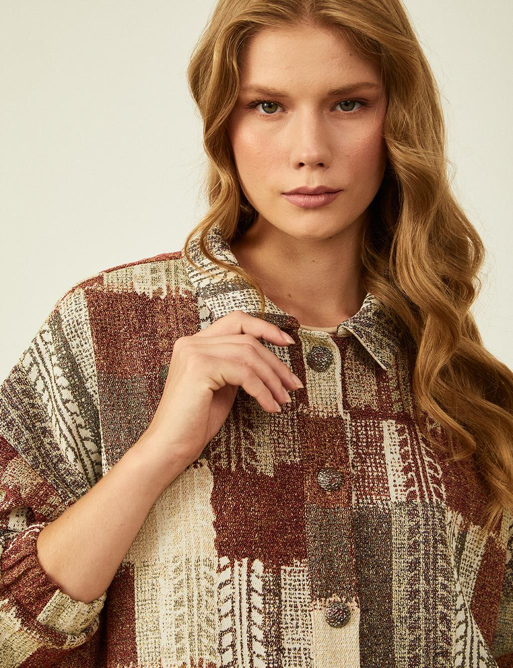 Dual Pocketed Jacket with Gathered Wrists Tile