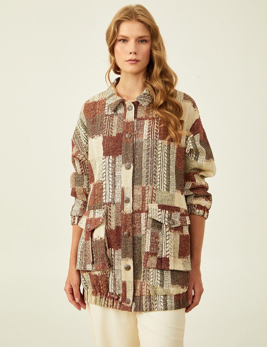 Dual Pocketed Jacket with Gathered Wrists Tile