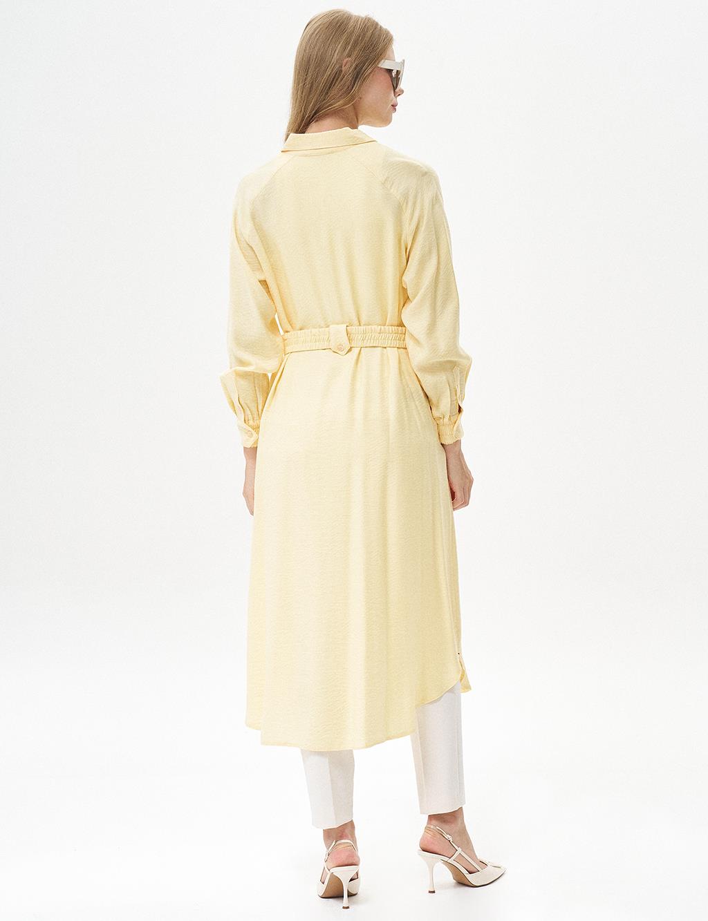 Double Pocket Full Length Tunic Yellow