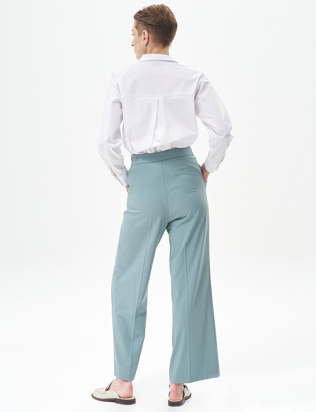 Basic Pocketed Trousers Navy Blue