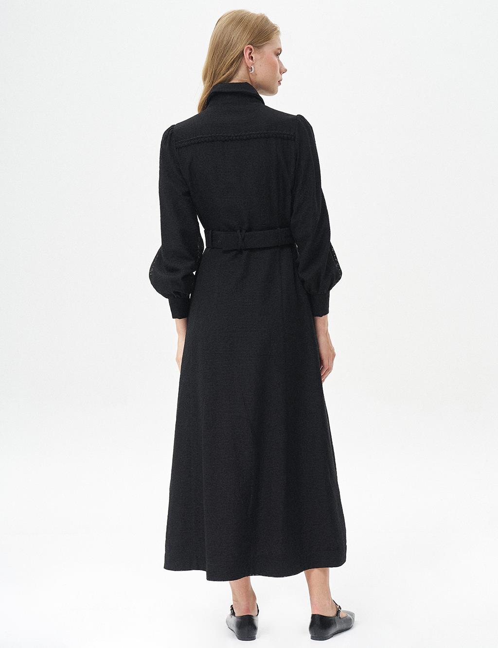 Belt Detailed Dress Black