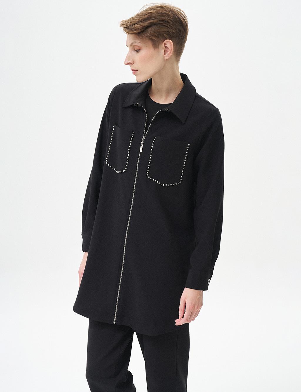 Staple Detailed Tunic Black