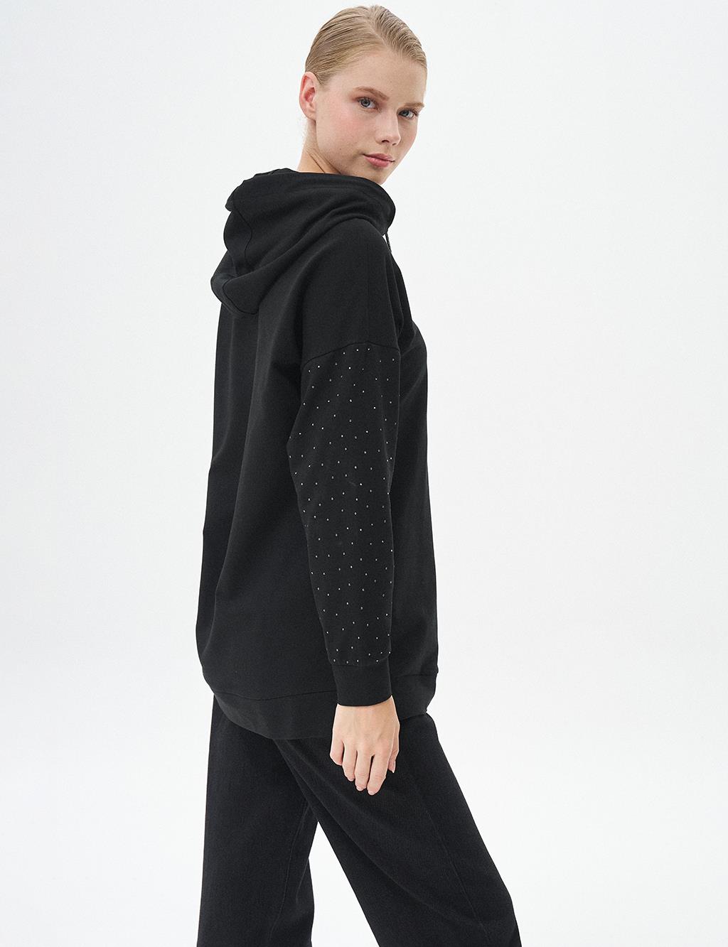 Hotfix Printed Sweatshirt Black
