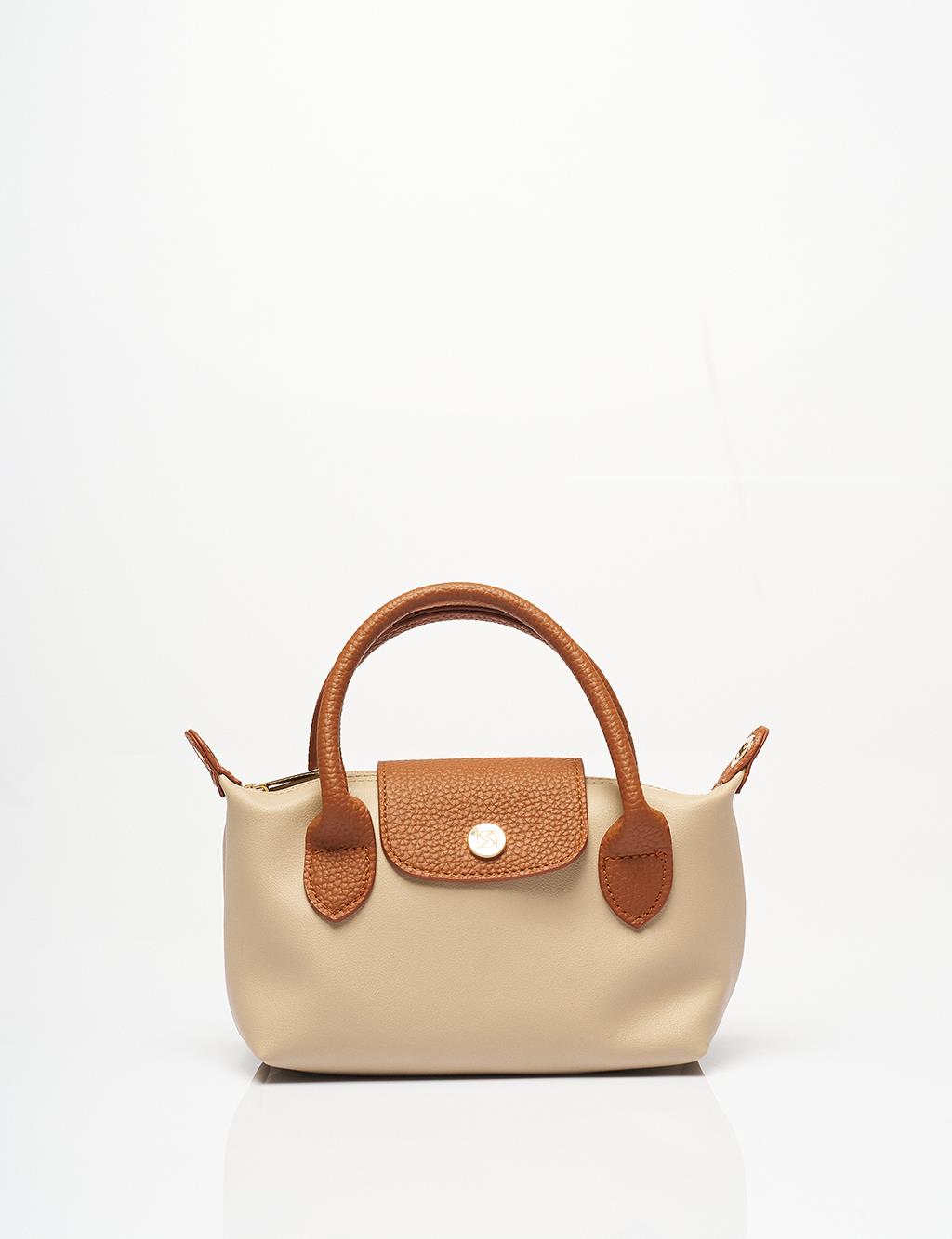 Crossbody Shopper Bag in Cream