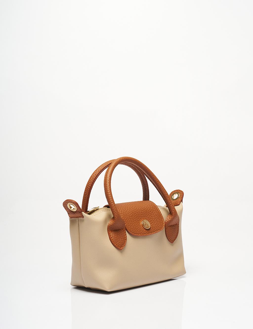 Crossbody Shopper Bag in Cream