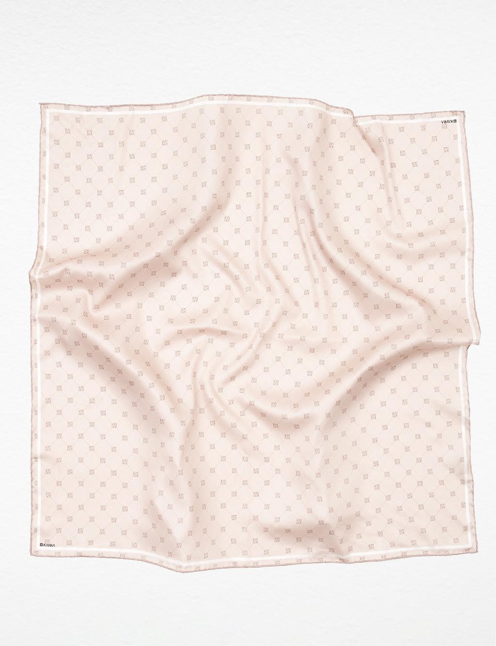 Cross Logo Monogram Scarf Light Beige